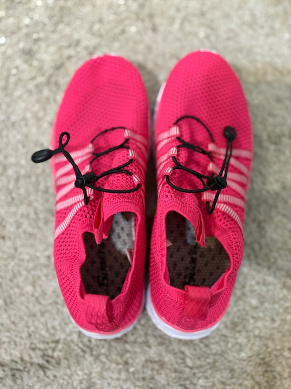 Women’s Pink Lightweight Knit Sneakers-water shoes